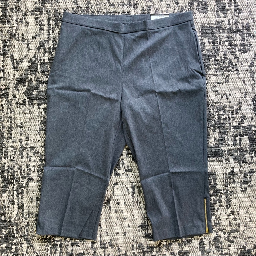 Worthington Dress Capris Size 2X in Charcoal Heather